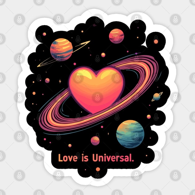 Love is Universal Sticker by Urbanprint